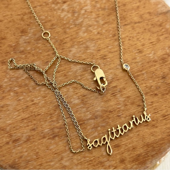 Anthropologie Gold Sagittarius Necklace - Picture 11 of 12